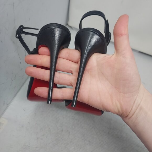 Christian Louboutin Black Jenlove Ankle Strap Pointed Toe Pump - Picture 11 of 14